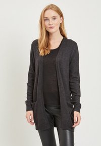 VILA VIRIL OPEN  - Chaqueta de punto - dark grey melange