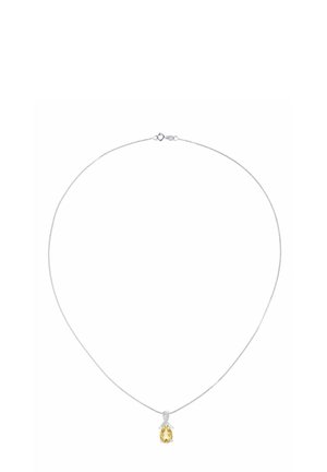 CITRINE AND DIAMOND  - Náhrdelník - white gold-coloured