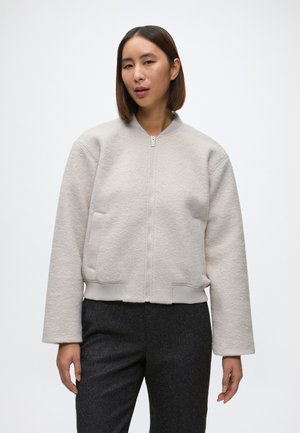 BOUCLE BOMBER COLLAR JACKET - Bombera - cloud grey
