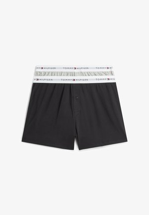 Tommy Hilfiger, TOMMY HILFIGER 2-PACK SIGNATURE LOGO LOOSE BOXER SHORTS - Boxershorts - black ice grey heather