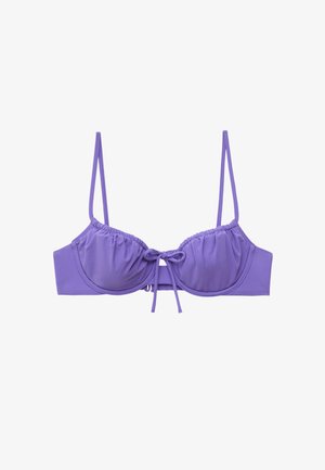 & OTHER STORIES, & OTHER STORIES BOW-DETAIL UNDERWIRE BIKINI TOP - Vrchný diel bikín - purple
