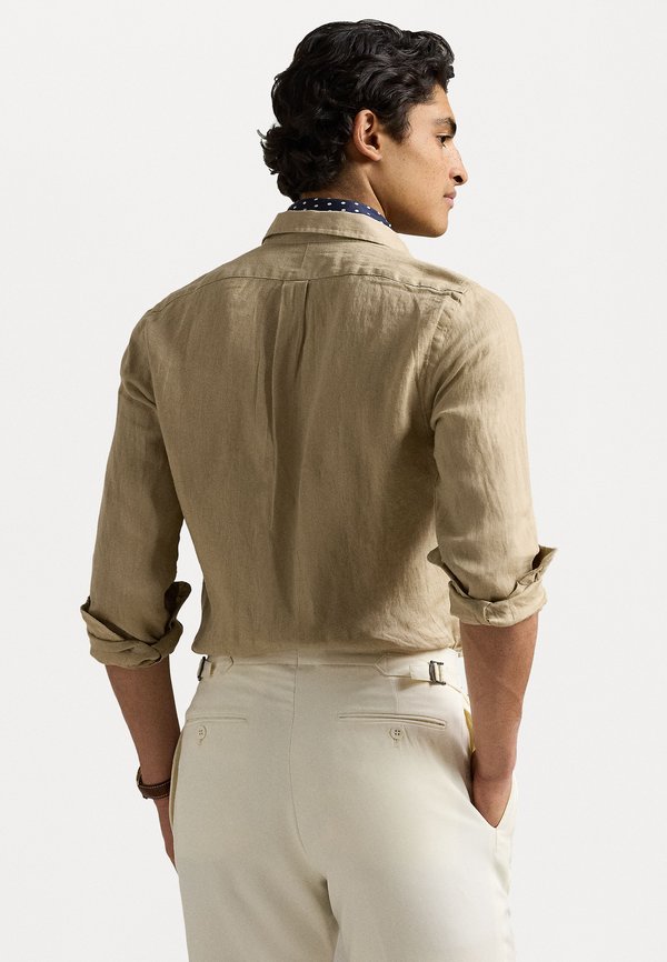 SLIM FIT LINEN SHIRT - Shirt - coastal beige4