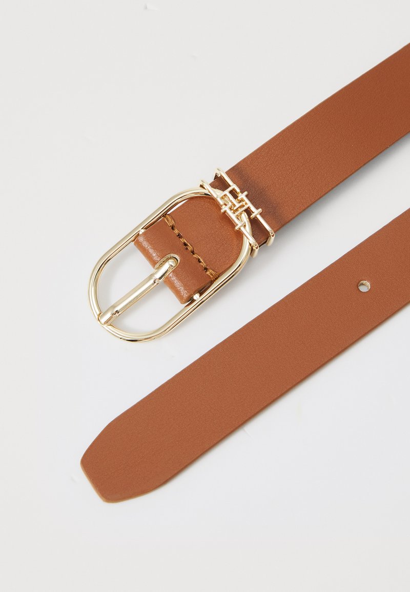 Tommy Hilfiger Camel Women’s Belt with Gold Buckle. Size L. New BELT WOMEN Tommy Hilfiger Brown Faux-Leather Gold Buckle  main image 4