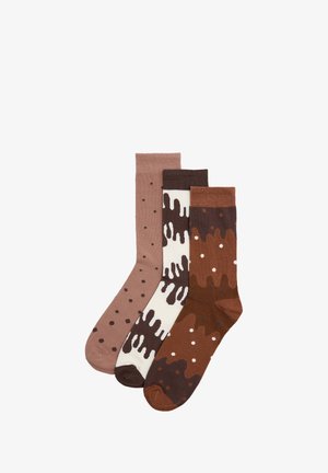 Ysabel Mora, PACK REGALO 3 CALCETINES TEMÁTICA SMOOTHIES - Calcetines - brown