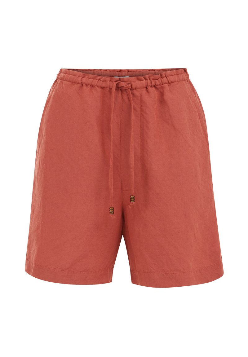WE Fashion Shorts donkerbruin mêleerd