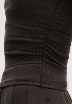 lululemon, MICRO-RIB DRAPEY SOFTSTREME - Camiseta básica - mahogany muse