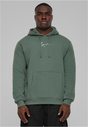 Karl Kani SMALL SIGNATURE ESSENTIAL - Pulover s kapuco - dusty green
