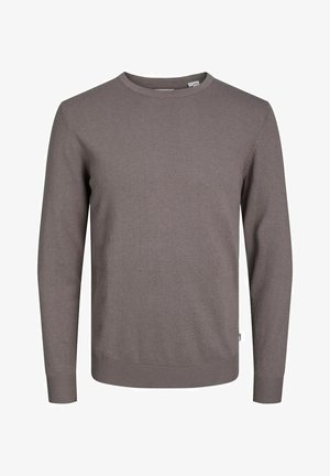 Jack & Jones JJEEMIL CREW NECK NOOS - Svetrík - dark brown
