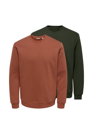 2 PACK - Sweatshirt - orange/grün