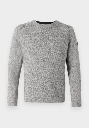 TOM TAILOR STRUCTURED MULTICOLOR CREW NECK  - Trui - beige/off white