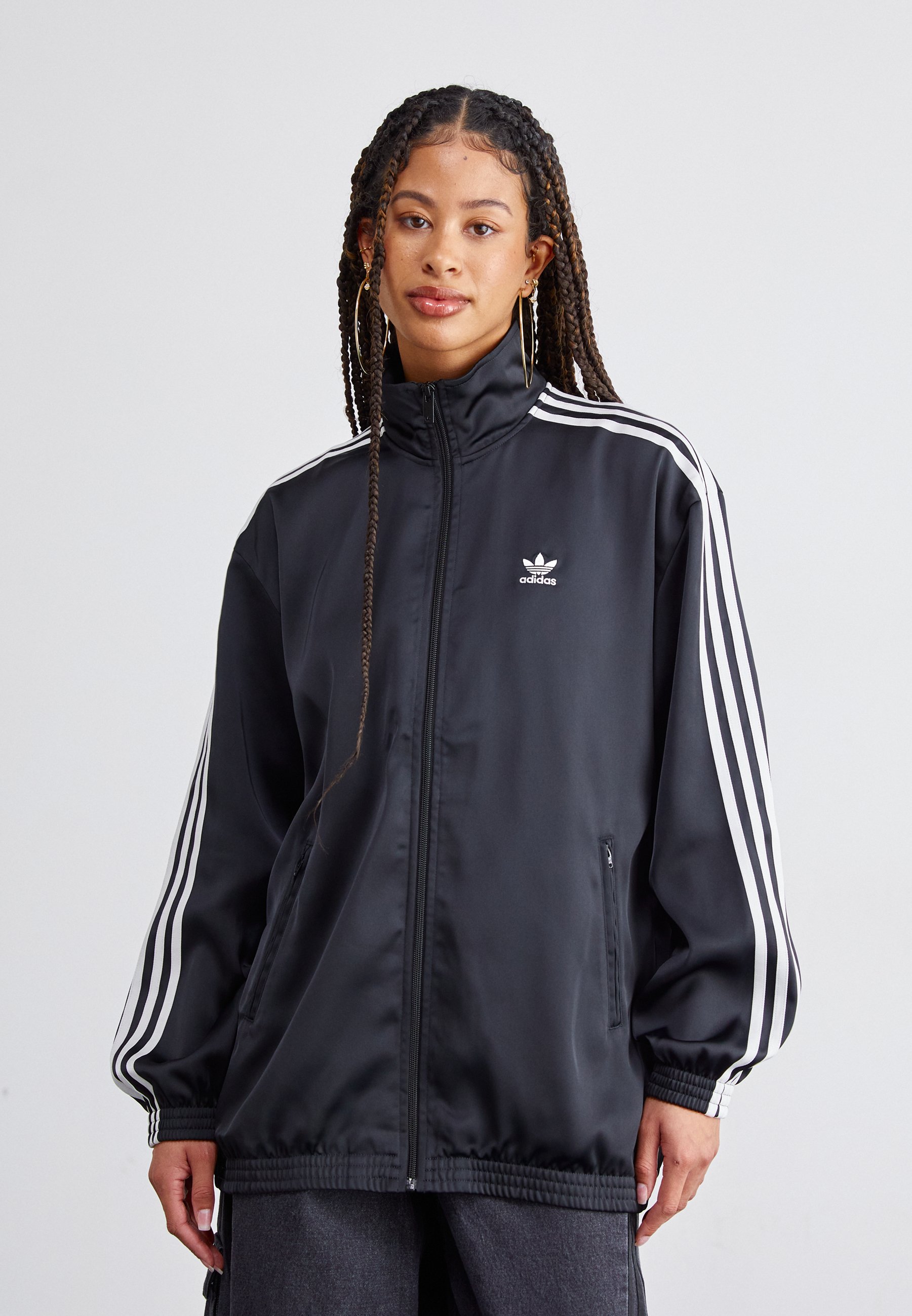 adidas originals firebird track jacket in black