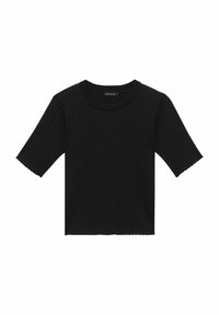 RUBY RIBBED - T-shirts basic - black