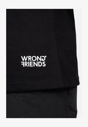 Wrong Friends FAST LIFE - Printtipaita - zwart