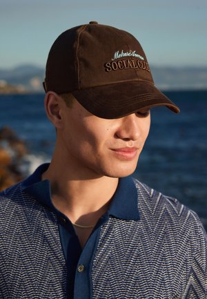 Next, CAP WITH EMBROIDERY  . - Cap - brown