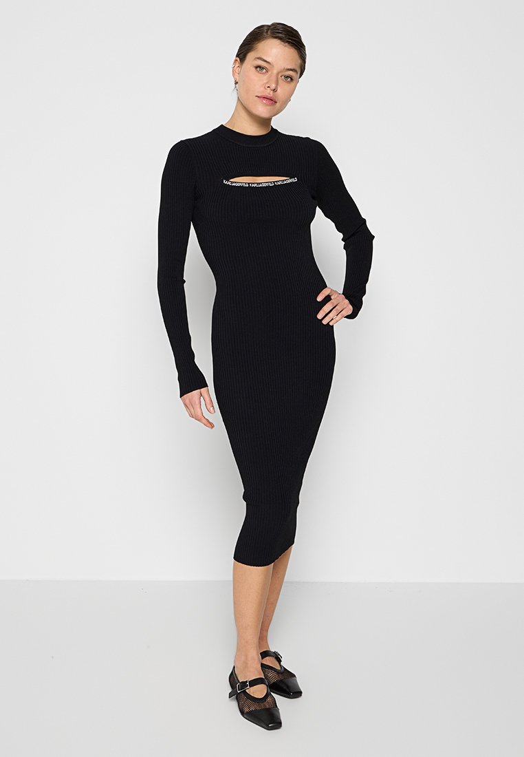 Karl Lagerfeld Gebreide jurk zwart