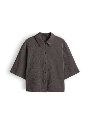 OPUS, RELAXED FIT CRINKLE LOOK - Hemdbluse - affogato