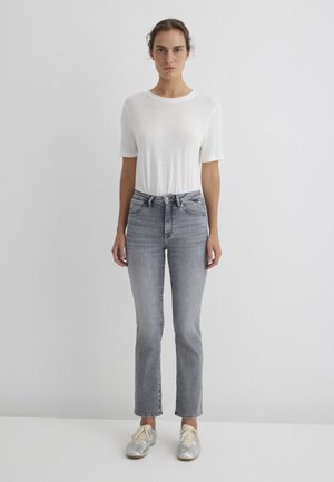 KENDRA - Bootcut jeans - grey brushed glam