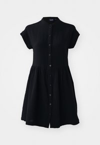 TIE WAIST GAUZE MINI - Särkkleit - black
