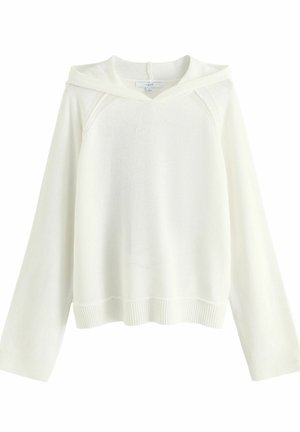 Regular Fit - Lightweight Knitted Relaxed Hoodie - Mikina s kapucňou - white paradise back graphic