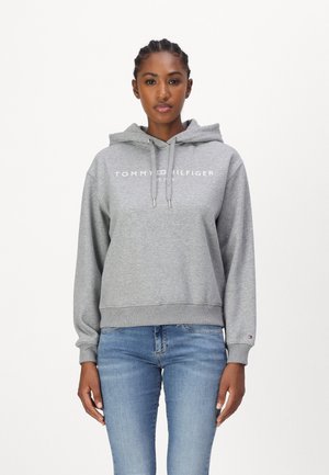 Tommy Hilfiger MDRN REG CORP LOGO  - Φούτερ με κουκούλα - medium heather grey