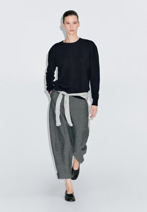CREW NECK CASHMERE WITH LONG SLEEVES - Trui - dark-blue denim