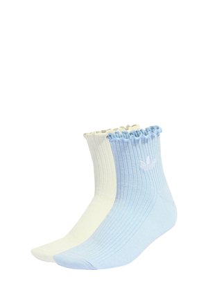 RUFFLE QUARTER 2 PACK - Socks - crystal sky/off white