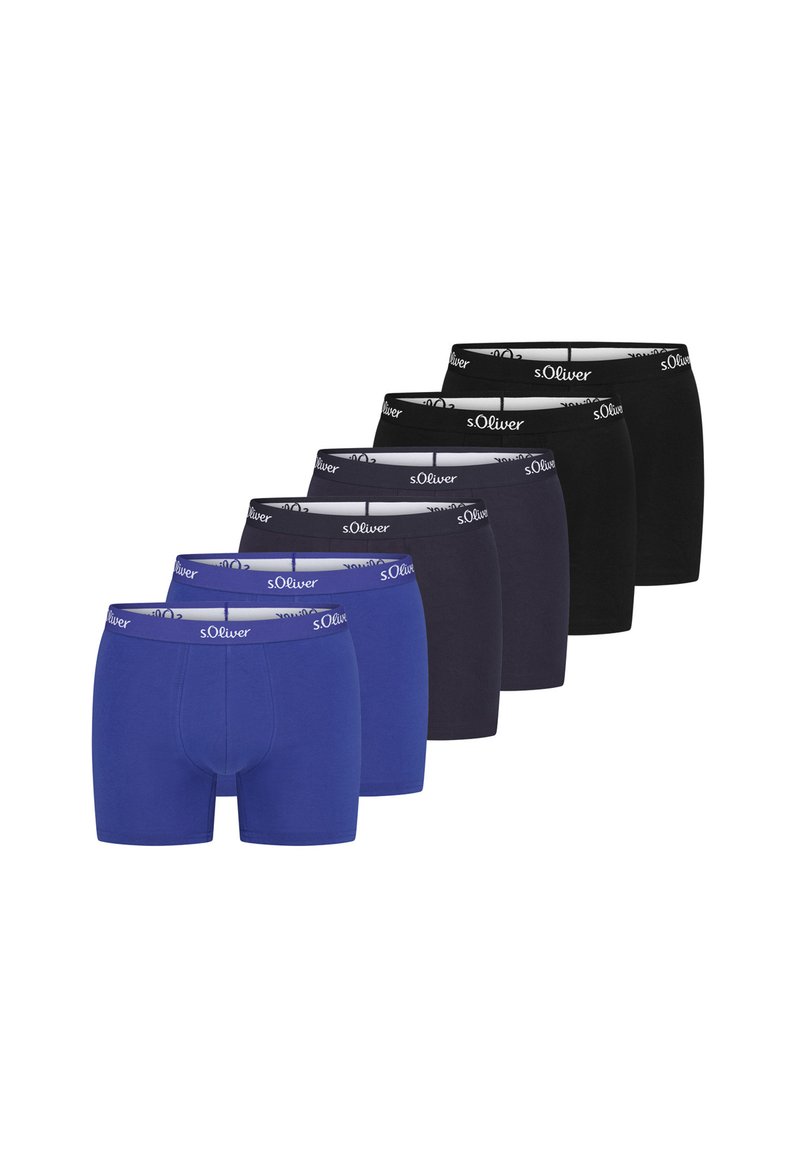 s.Oliver 6 PACK - Boxer brief - blau dunkelblau schwarz