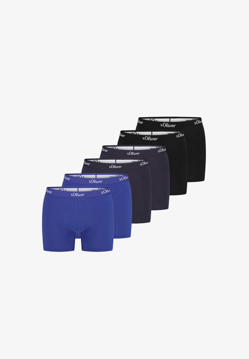 s.Oliver 6 PACK - Boxer brief - blau dunkelblau schwarz