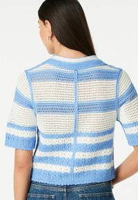 Next SHORT SLEEVE COLLARED - REGULAR FIT - Gombos blúz - blue white