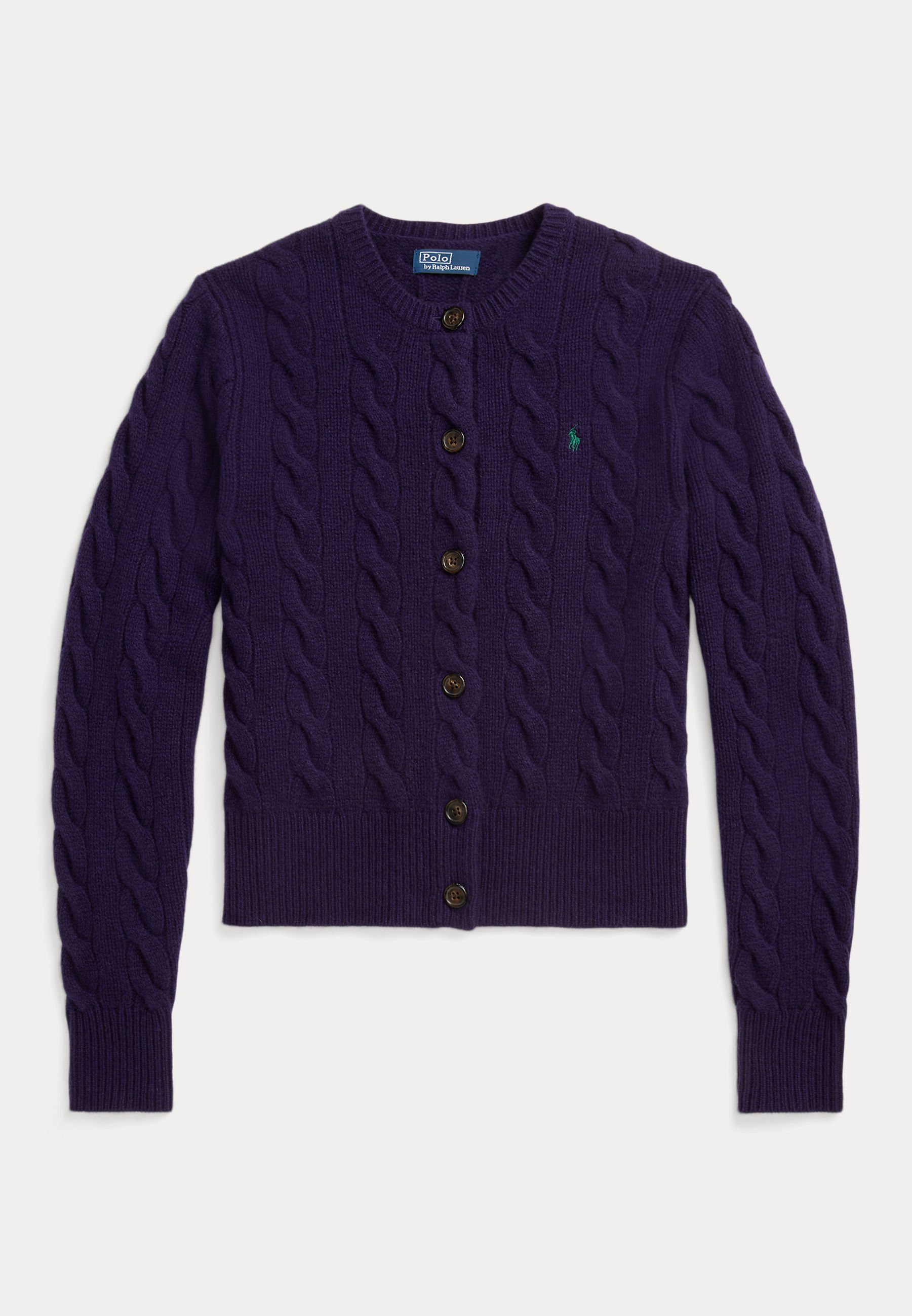 Polo Ralph Lauren CABLE KNIT WOOL CASHMERE CARDIGAN - Cardigan