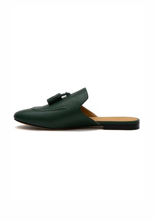Pantolette flach - darkgreen