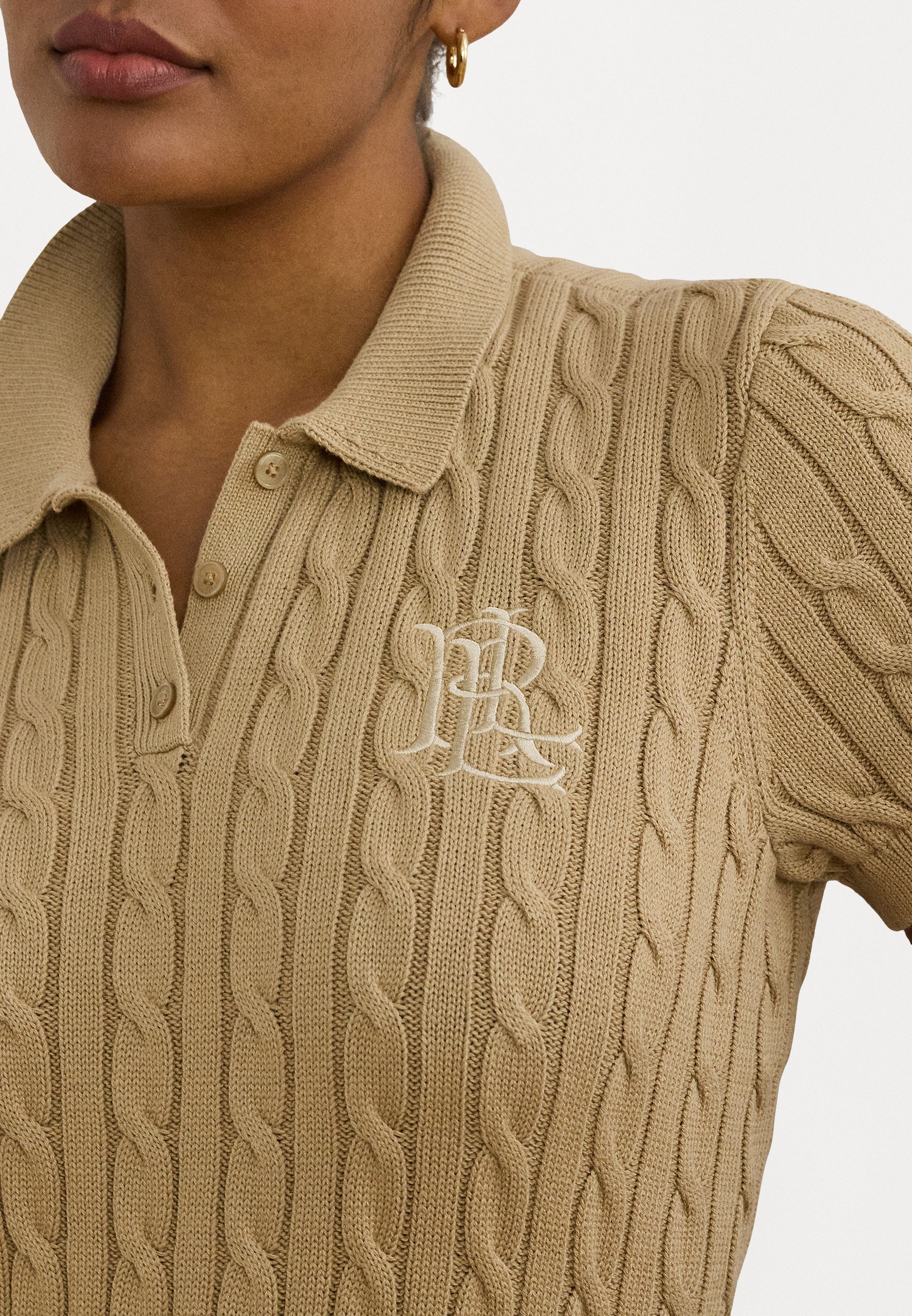 Lauren Ralph Lauren GASSED COTTON SWEATER - Jumper