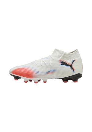 SNEAKER - Zapatillas fútbol para césped artificial - white/black/glowing red