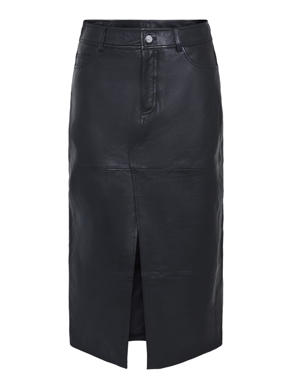 YASMINA LONG SKIRT - Leather skirt3