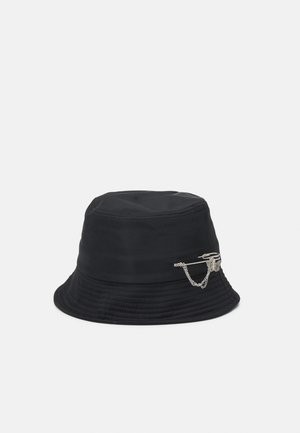 DARK GREY PAPERCLIP CHAIN  BUCKET HAT - Hatt - black