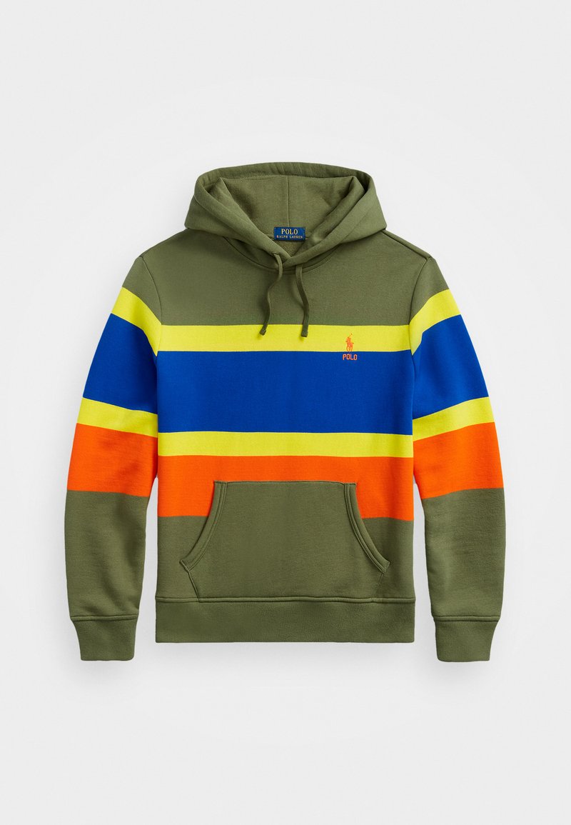 Polo Ralph Lauren STRIPED FLEECE HOODIE Hoodie dark sage multi
