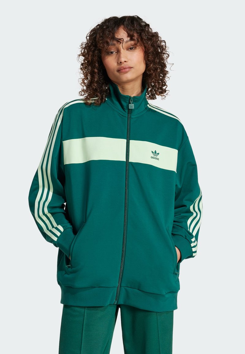 adidas Originals - BLOCKED - Sweat zippé - collegiate green semi green spark, Agrandir