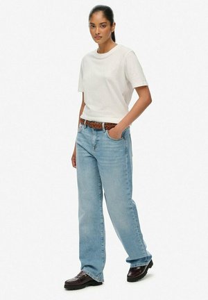 MID RISE - Wide Leg - mid blue denim