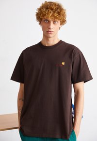 Carhartt WIP - AMERICAN SCRIPT - T-shirt - bas - tobacco Miniatyrbild 1