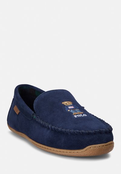 Polo Ralph Lauren BRENAN POLO BEAR SUEDE SLIPPER - Mockasiner - navy