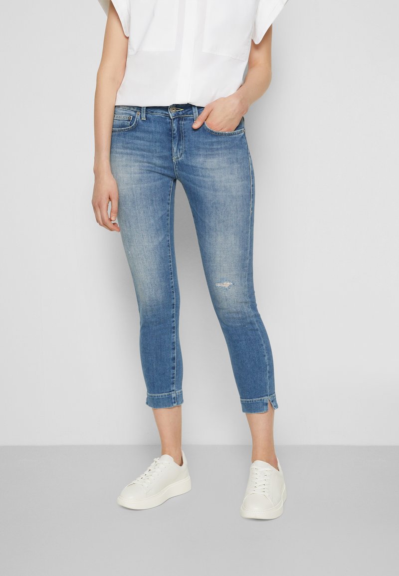 Damen Bekleidung | Dondup PANTALONE ROSE Jeans Slim Fit medio chiaro rotture/blue denim - ZL81591 Damen Bekleidung | Dondup PANTALONE ROSE Jeans Slim Fit medio chiaro rotture/blue denim - ZL81591