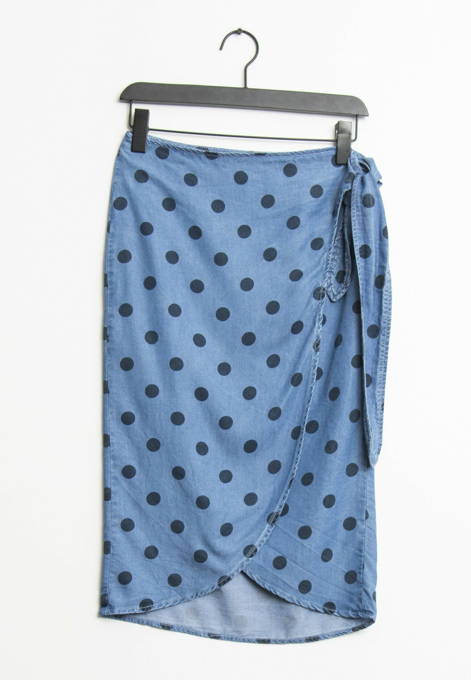 Skirt Jupe Longue Pois Mango Mango Jupe Portefeuille Blue/bleu