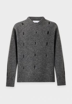 Samsøe Samsøe, V NECK - Pullover - dark grey melange
