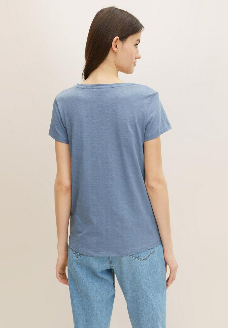 Damen T-Shirts | TOM TAILOR DENIM MIT TEXTPRINT T-Shirt print soft mid blue/blau - LN69429 Damen T-Shirts | TOM TAILOR DENIM MIT TEXTPRINT T-Shirt print soft mid blue/blau - LN69429