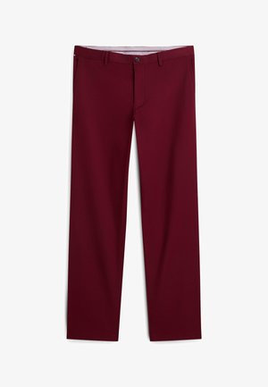 Tommy Hilfiger, TOMMY HILFIGER DOVER REGULAR STRAIGHT OPEN STRUCTURED CHINOS - Pantalon classique - burgundy