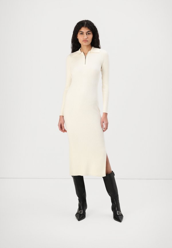VIMEILANI COLLAR DRESS - Strickkleid - birch