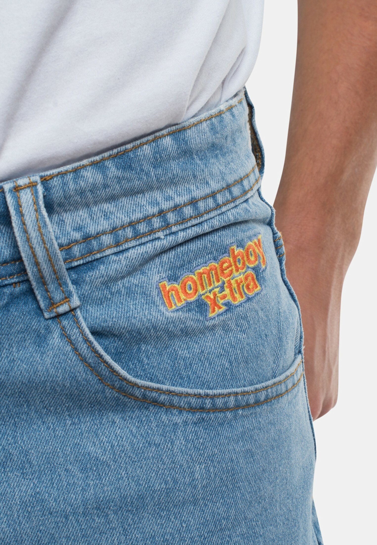 パンツ appboy Homeboy X-TRA BAGGY - Jeansy Zwężane/nakrapiany turkus - Zalando.pl