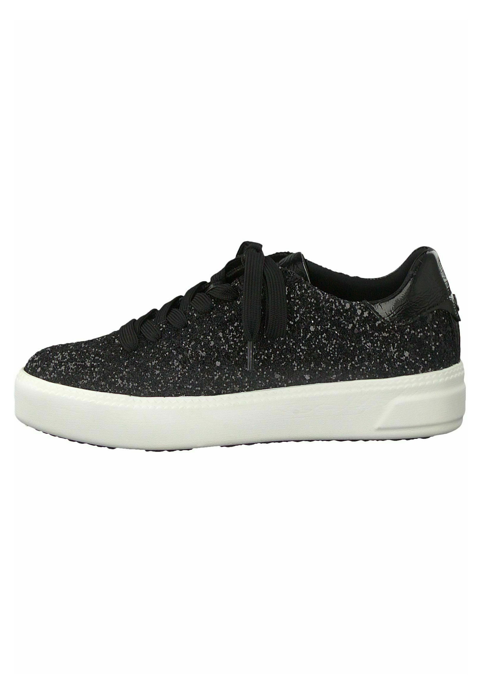 Tamaris Baskets basses - black glam/noir chiné - ZALANDO.FR