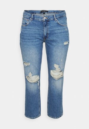 CARROBYNHW DEST - Džíny Straight Fit - blue denim