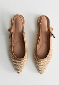 New Look RAFFIA LOOK SLINGBACK FLAT - Slingback ballerina´s - off white